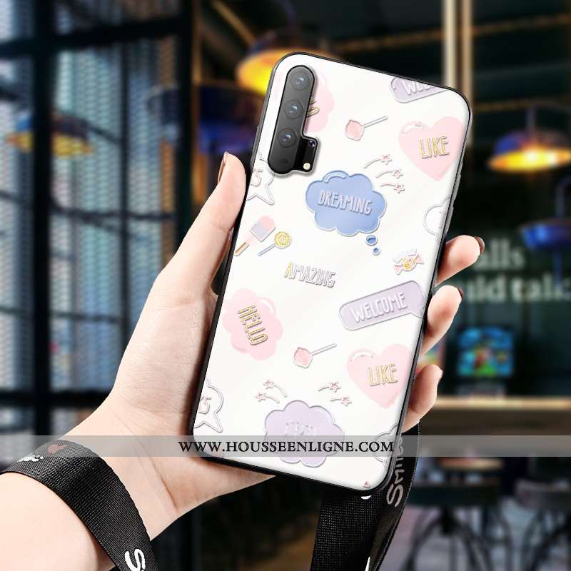 Coque Honor 20 Personnalité Créatif Tout Compris Dimensionnel Gaufrage Étui Beige