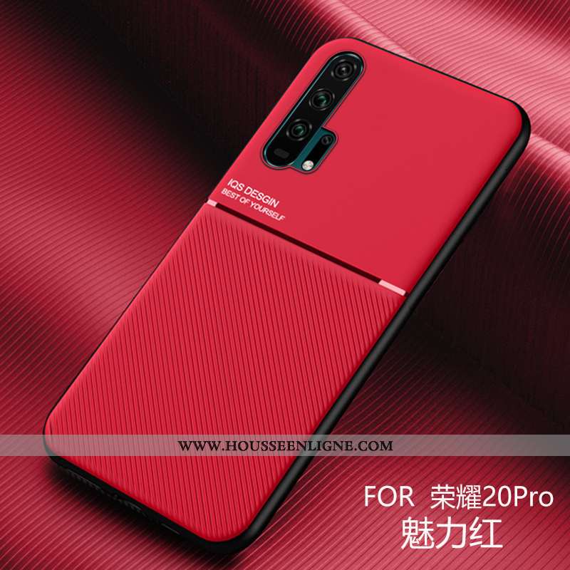 Coque Honor 20 Pro Cuir Modèle Fleurie Incassable Légère Fluide Doux Personnalité Rouge