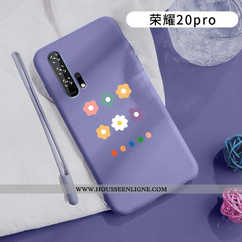 Coque Honor 20 Pro Délavé En Daim Ornements Suspendus Amoureux Téléphone Portable Tout Compris Légèr