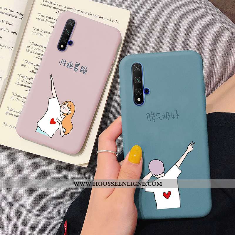 Coque Honor 20 Pro Fluide Doux Silicone Incassable Amoureux Rose Tout Compris