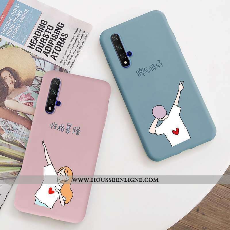 Coque Honor 20 Pro Fluide Doux Silicone Incassable Amoureux Rose Tout Compris