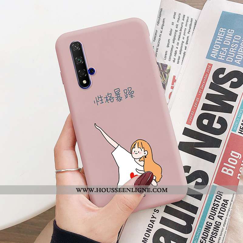 Coque Honor 20 Pro Fluide Doux Silicone Incassable Amoureux Rose Tout Compris