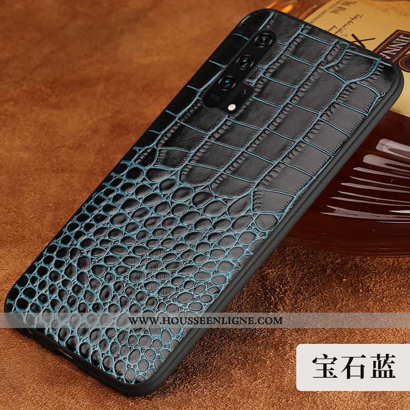 Coque Honor 20 Pro Luxe Personnalité Téléphone Portable Business Cuir Véritable Incassable Crocodile