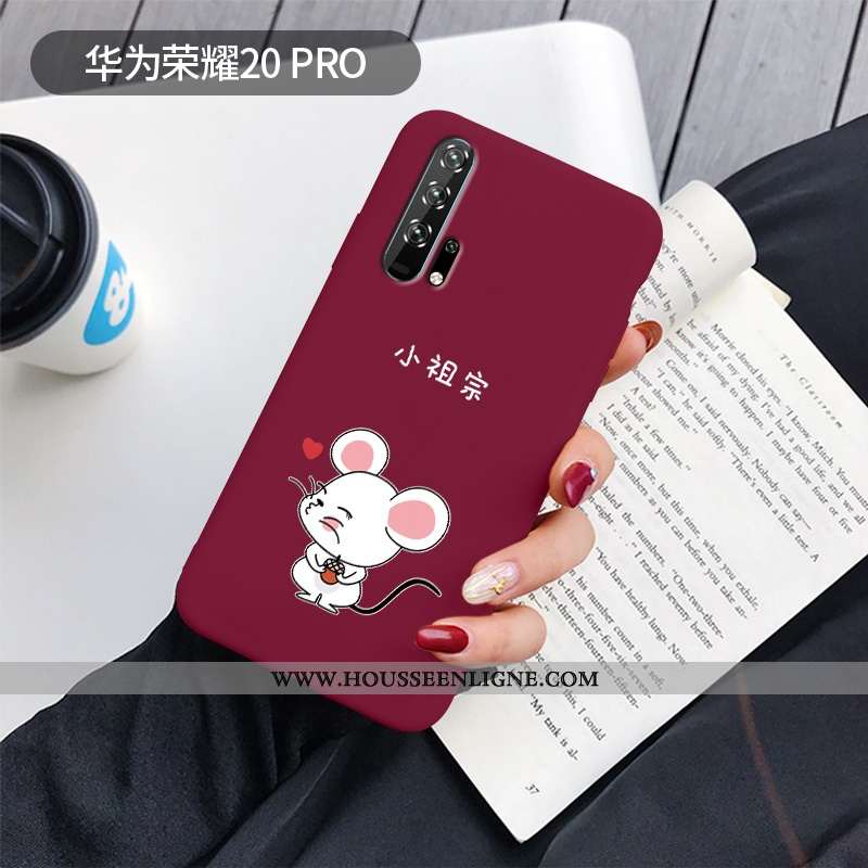 Coque Honor 20 Pro Légère Fluide Doux Créatif Frais Vin Rouge Protection Charmant Bordeaux