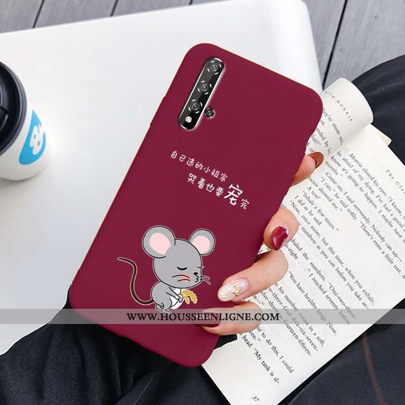 Coque Honor 20 Pro Légère Fluide Doux Créatif Frais Vin Rouge Protection Charmant Bordeaux