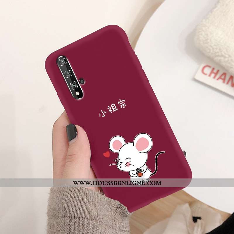 Coque Honor 20 Pro Légère Fluide Doux Créatif Frais Vin Rouge Protection Charmant Bordeaux