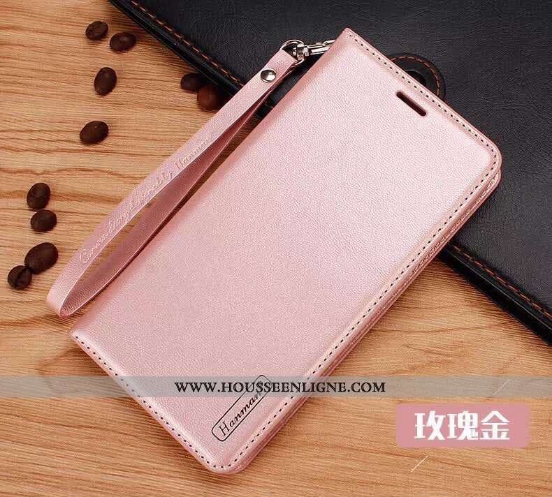 Coque Honor 20 Pro Protection Cuir Véritable Étui Téléphone Portable Cuir Clamshell Portefeuille Ros