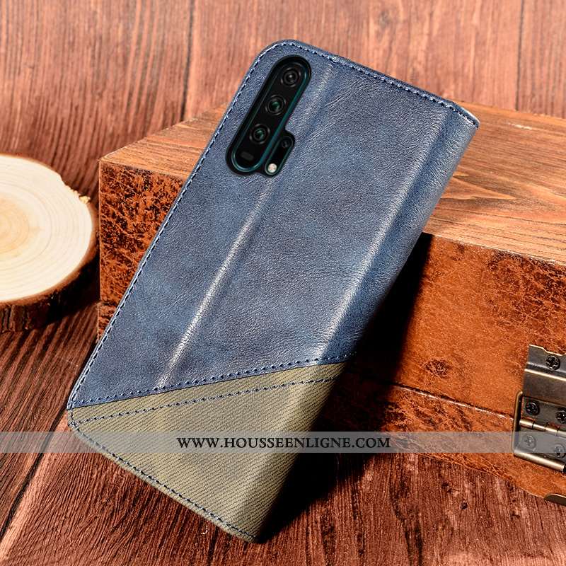 Coque Honor 20 Pro Protection Portefeuille Incassable Fluide Doux Cuir Housse Tout Compris Jaune