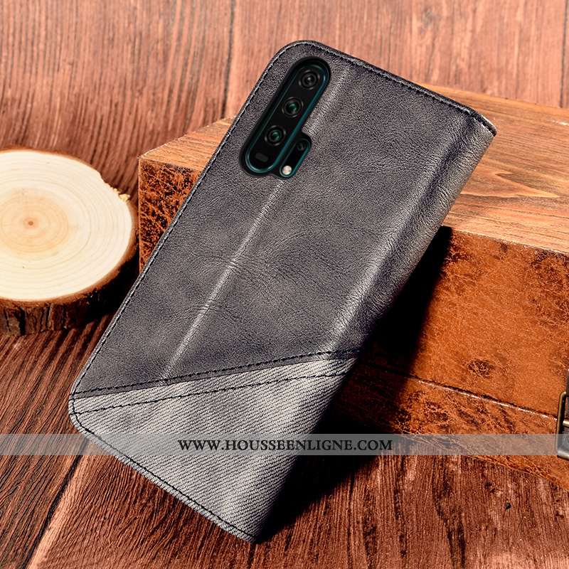 Coque Honor 20 Pro Protection Portefeuille Incassable Fluide Doux Cuir Housse Tout Compris Jaune