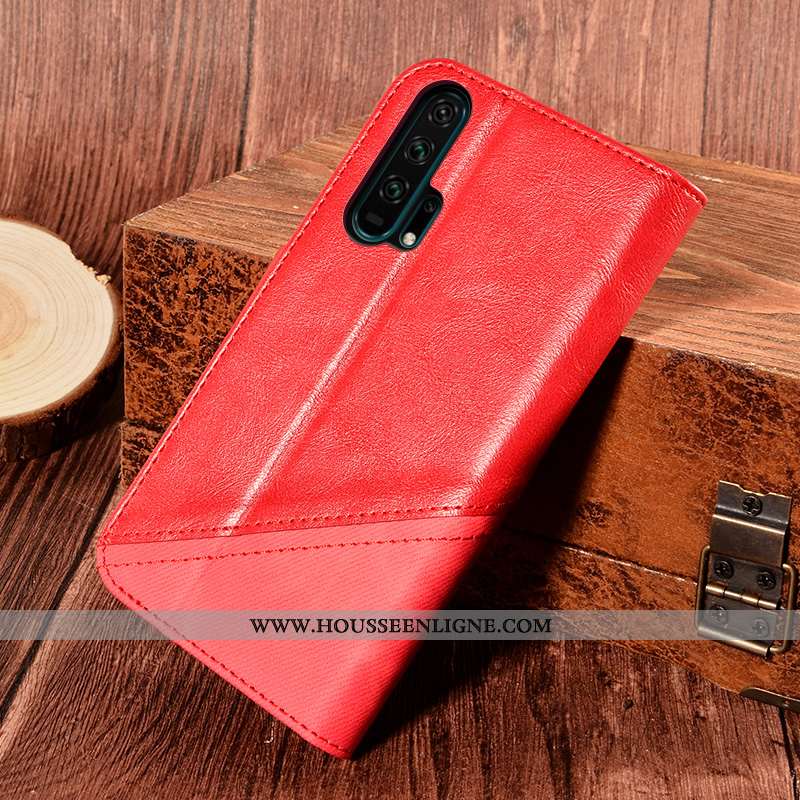 Coque Honor 20 Pro Protection Portefeuille Incassable Fluide Doux Cuir Housse Tout Compris Jaune