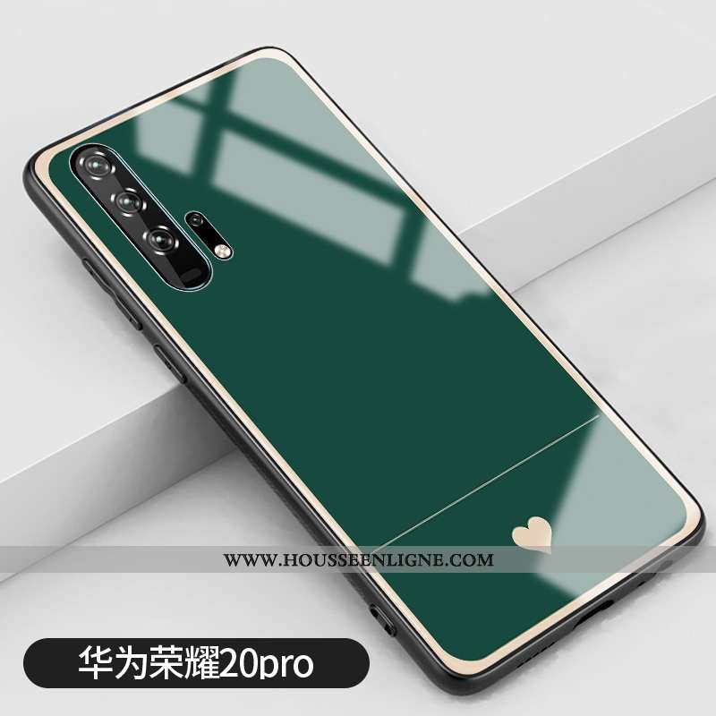 Coque Honor 20 Pro Protection Verre Clair Jeunesse Miroir Étui Simple Bleu
