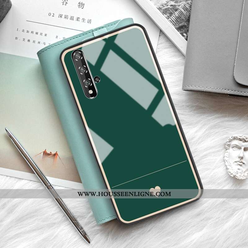 Coque Honor 20 Pro Protection Verre Clair Jeunesse Miroir Étui Simple Bleu