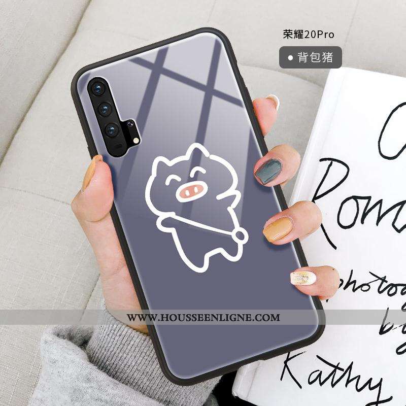 Coque Honor 20 Pro Protection Verre Silicone Légère Téléphone Portable Étui Personnalité Jaune