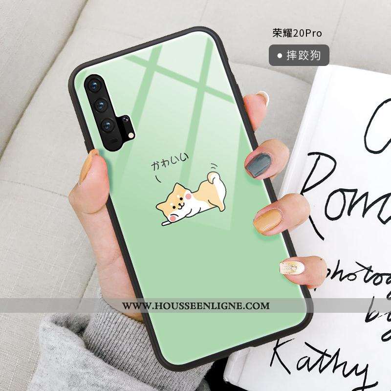 Coque Honor 20 Pro Protection Verre Silicone Légère Téléphone Portable Étui Personnalité Jaune