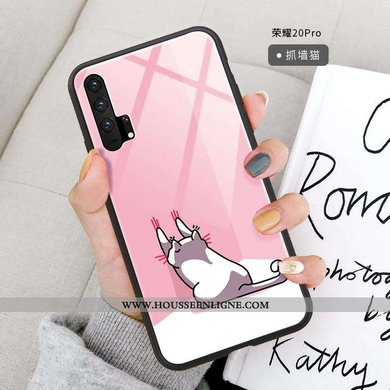 Coque Honor 20 Pro Protection Verre Silicone Légère Téléphone Portable Étui Personnalité Jaune