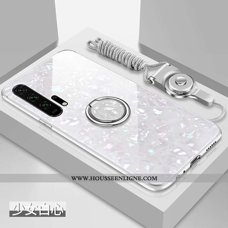 Coque Honor 20 Pro Silicone Protection Difficile Fluide Doux Verre Étui Blanche