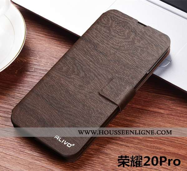 Coque Honor 20 Pro Silicone Protection Téléphone Portable Cuir Jeunesse Clamshell Marron