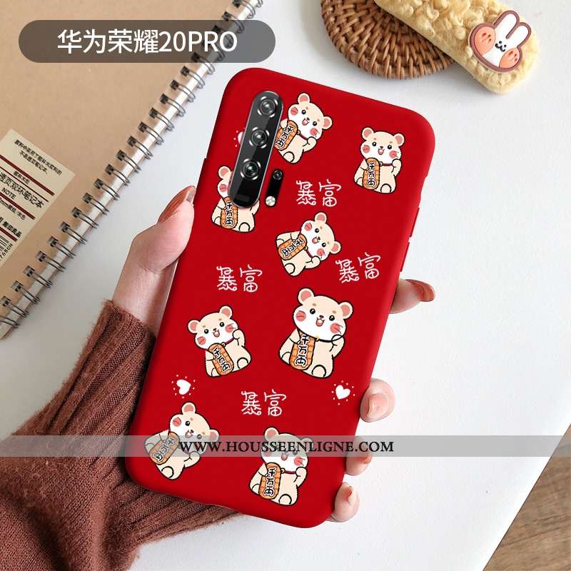 Coque Honor 20 Pro Silicone Protection Étui Incassable Légère Rat Rouge
