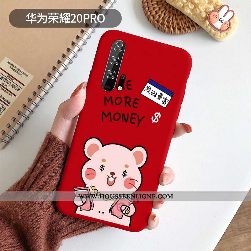 Coque Honor 20 Pro Silicone Protection Étui Incassable Légère Rat Rouge