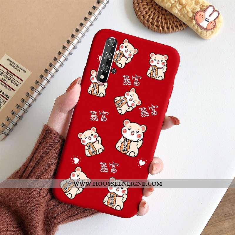 Coque Honor 20 Pro Silicone Protection Étui Incassable Légère Rat Rouge