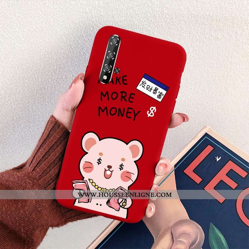 Coque Honor 20 Pro Silicone Protection Étui Incassable Légère Rat Rouge