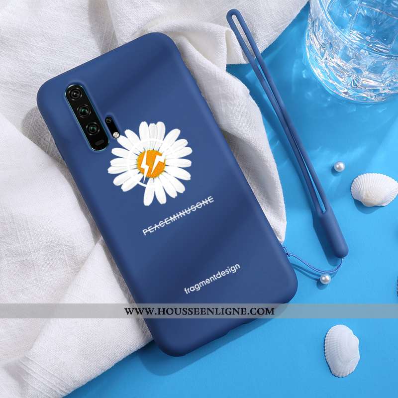 Coque Honor 20 Pro Tendance Silicone Personnalité Vent Bleu Marin Protection Tout Compris Bleu Foncé
