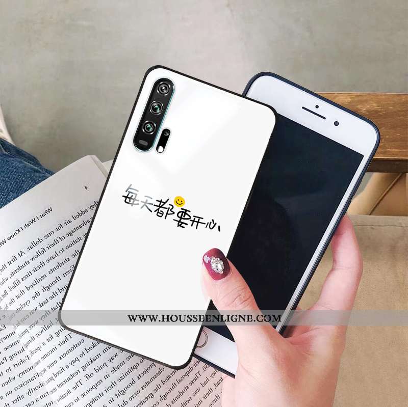 Coque Honor 20 Pro Verre Amoureux Incassable Étui Téléphone Portable Blanc Blanche