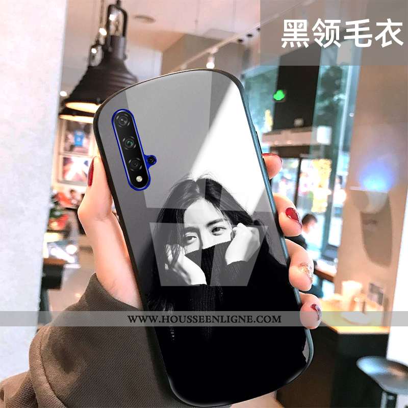 Coque Honor 20 Protection Verre Arc Noir Miroir Tendance Tout Compris