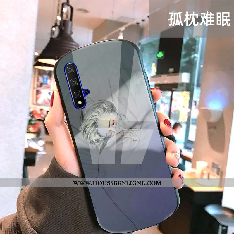Coque Honor 20 Protection Verre Arc Noir Miroir Tendance Tout Compris