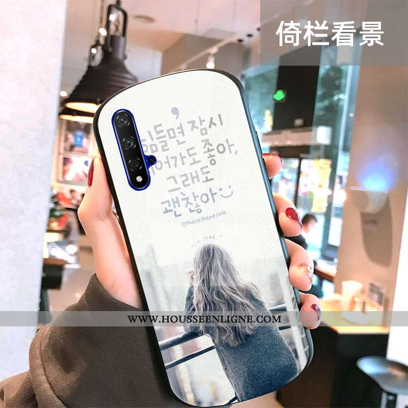 Coque Honor 20 Protection Verre Arc Noir Miroir Tendance Tout Compris