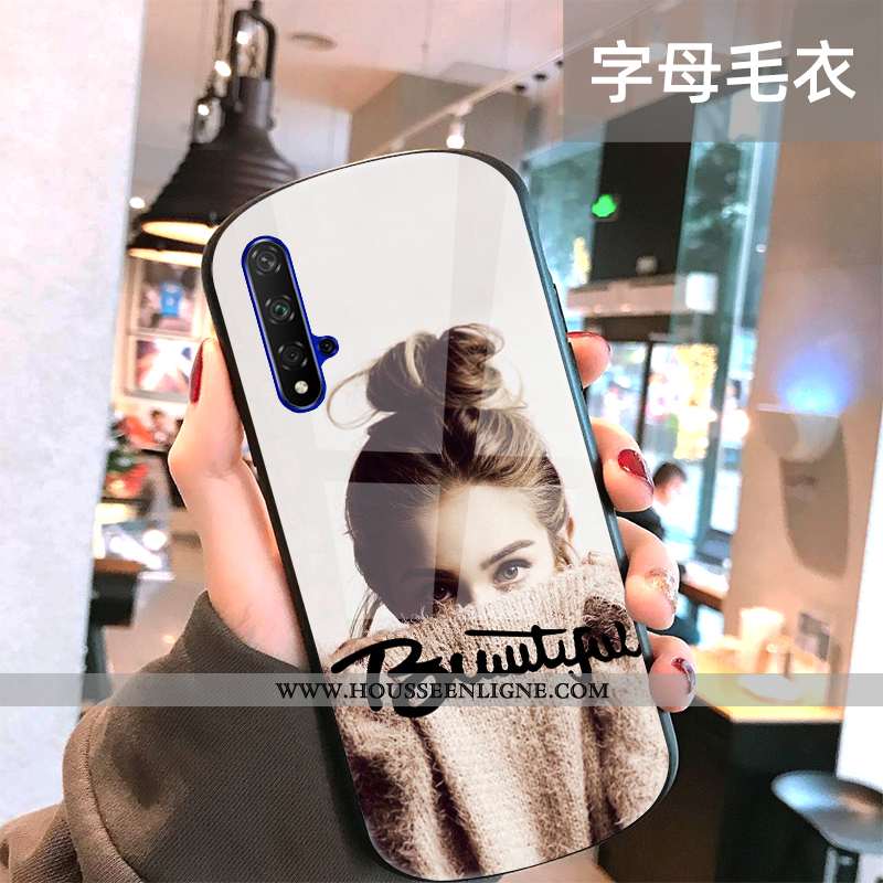 Coque Honor 20 Protection Verre Arc Noir Miroir Tendance Tout Compris