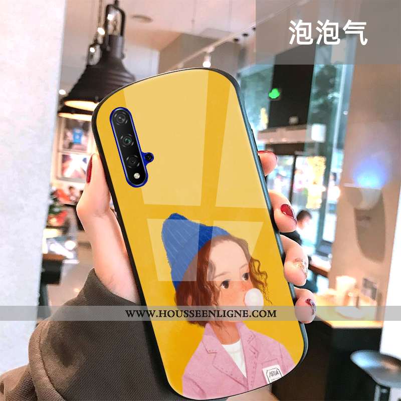 Coque Honor 20 Protection Verre Arc Noir Miroir Tendance Tout Compris