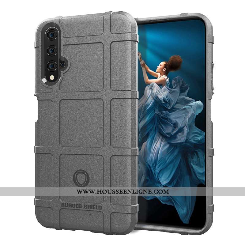 Coque Honor 20 Silicone Personnalité Incassable Téléphone Portable Gris Antidérapant Tendance