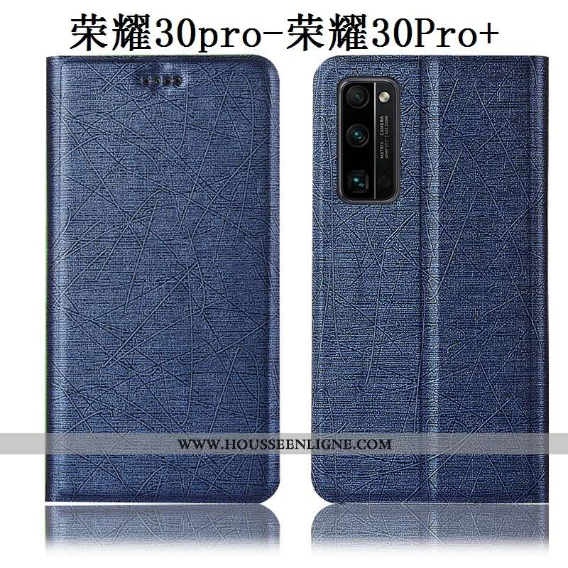 Coque Honor 30 Pro Cuir Protection Téléphone Portable Incassable Rouge Étui Soie Rose
