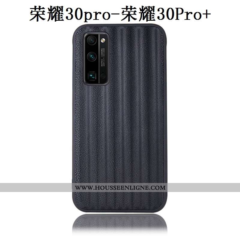 Coque Honor 30 Pro Modèle Fleurie Protection Couvercle Arrière Étui Marron Dégradé Cuir Véritable