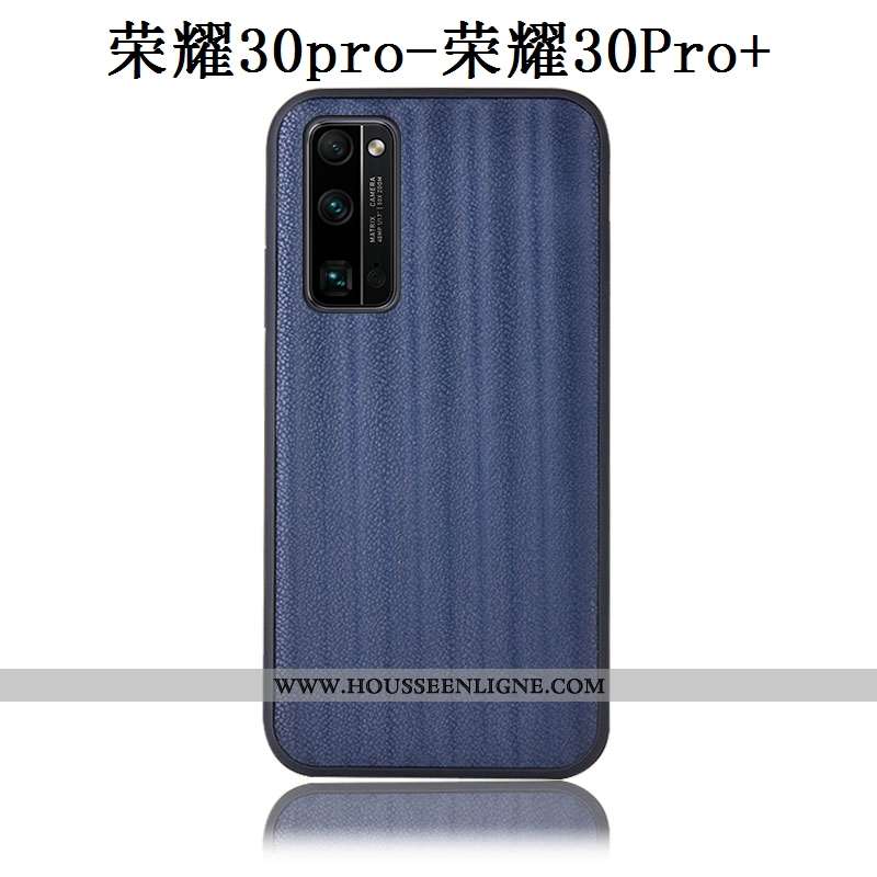 Coque Honor 30 Pro Modèle Fleurie Protection Couvercle Arrière Étui Marron Dégradé Cuir Véritable