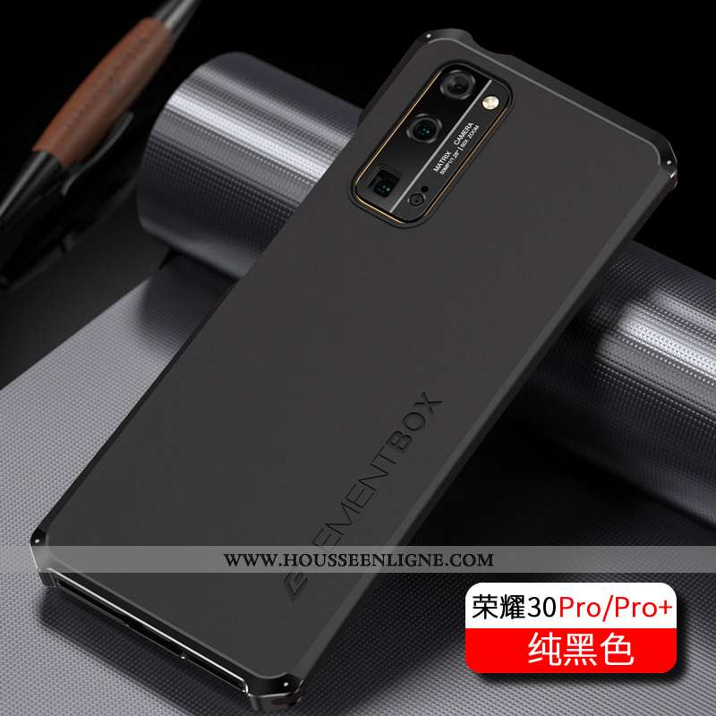 Coque Honor 30 Pro Protection Métal Tout Compris Bleu Marin Tendance Étui Silicone Bleu Foncé