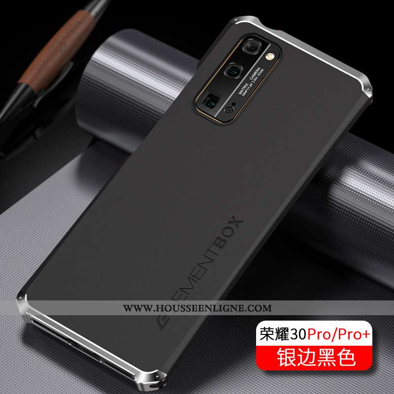 Coque Honor 30 Pro Protection Métal Tout Compris Bleu Marin Tendance Étui Silicone Bleu Foncé