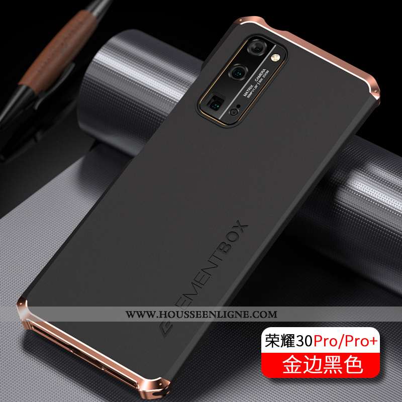 Coque Honor 30 Pro Protection Métal Tout Compris Bleu Marin Tendance Étui Silicone Bleu Foncé