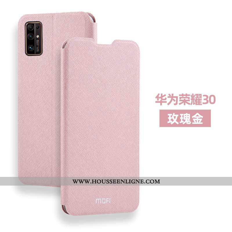 Coque Honor 30 Silicone Protection Tout Compris Rose Incassable Cuir Délavé En Daim