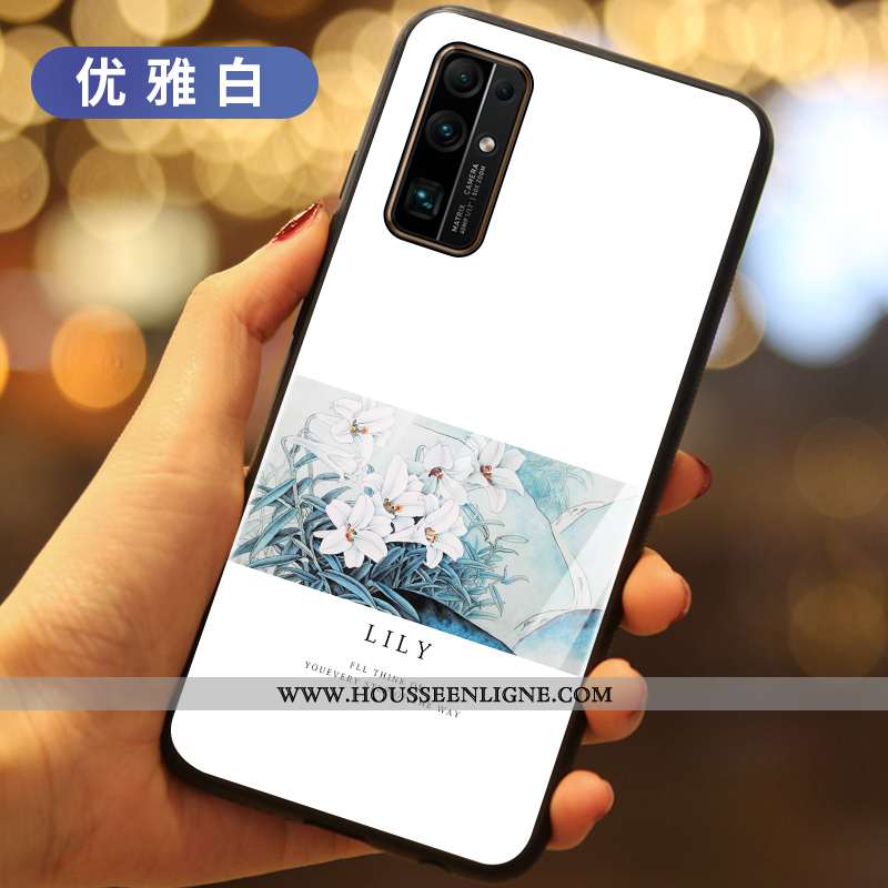 Coque Honor 30 Silicone Verre Incassable Fluide Doux Vert Créatif Verte
