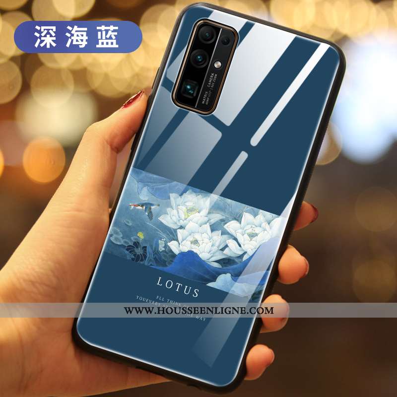 Coque Honor 30 Silicone Verre Incassable Fluide Doux Vert Créatif Verte