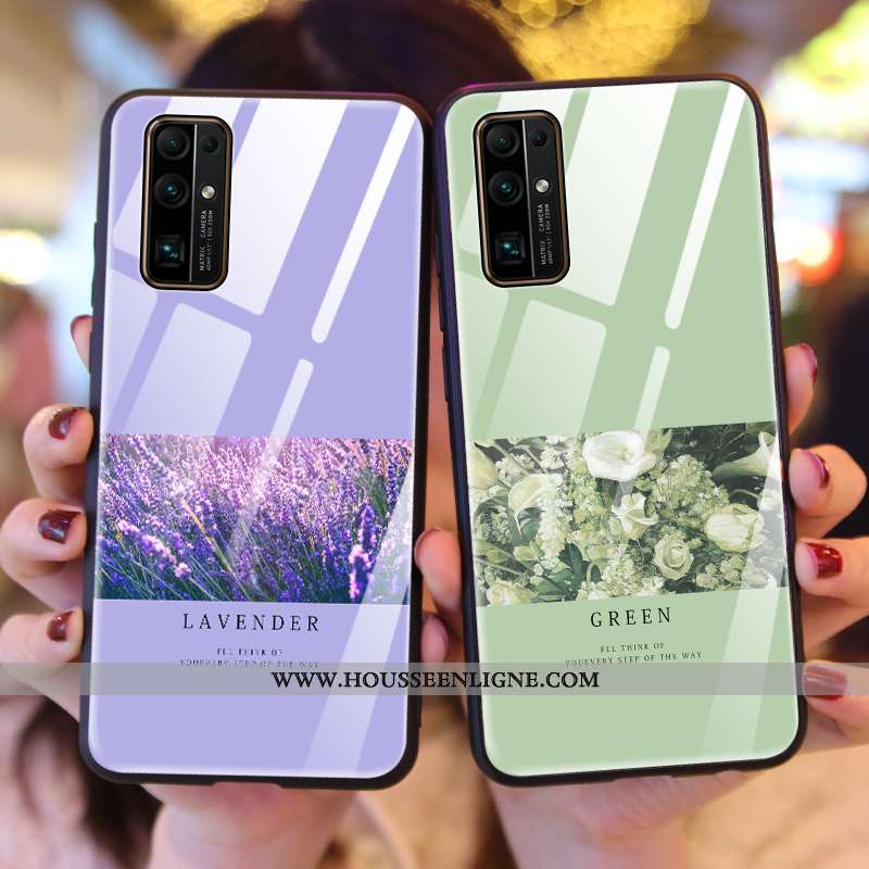 Coque Honor 30 Silicone Verre Incassable Fluide Doux Vert Créatif Verte