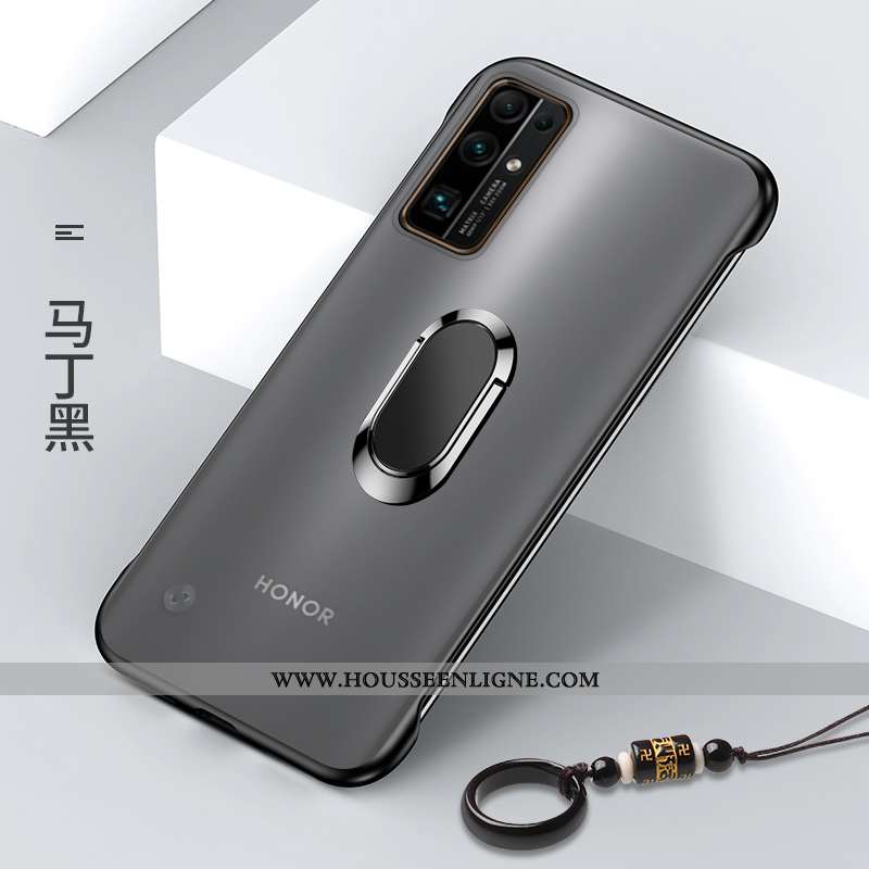 Coque Honor 30 Transparent Délavé En Daim Protection Jaune Silicone Étui Légère