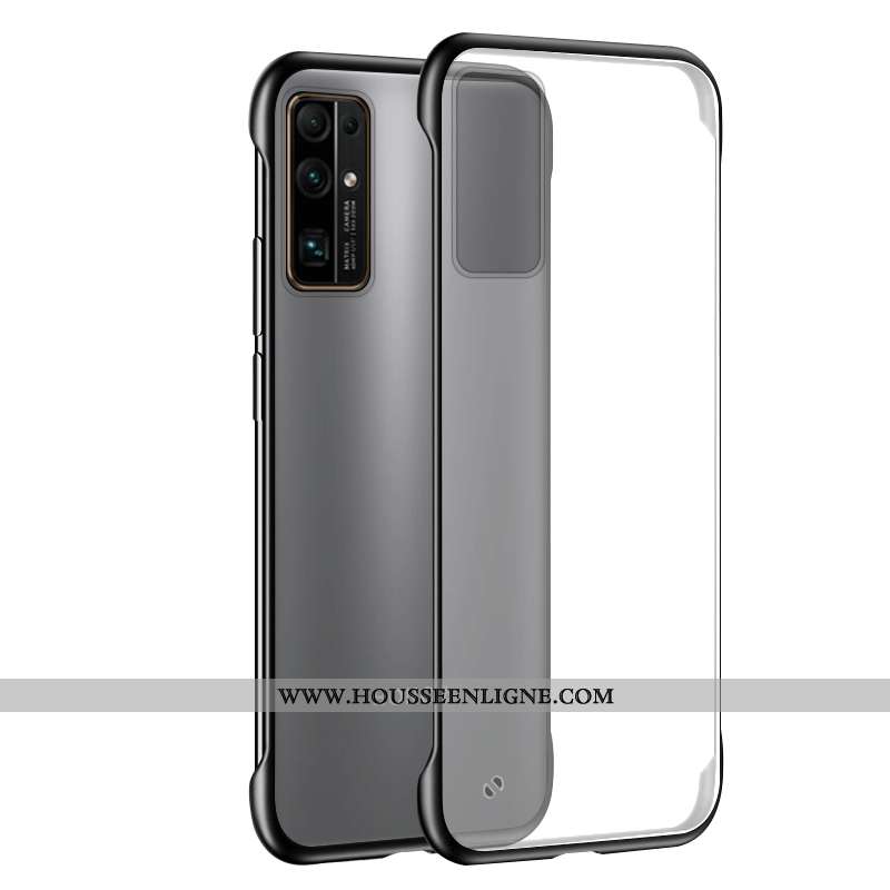 Coque Honor 30 Transparent Délavé En Daim Protection Jaune Silicone Étui Légère