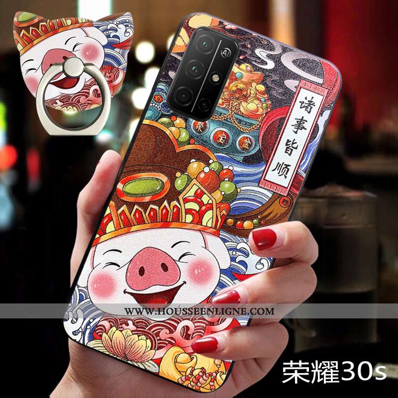 Coque Honor 30s Charmant Tendance Fluide Doux Protection Créatif Silicone Gaufrage Coloré