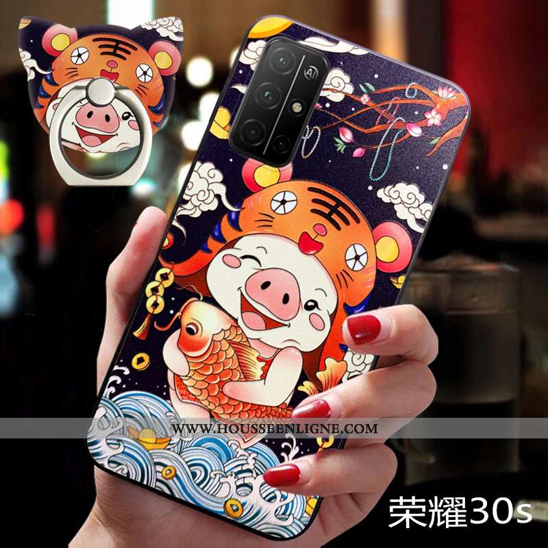 Coque Honor 30s Charmant Tendance Fluide Doux Protection Créatif Silicone Gaufrage Coloré