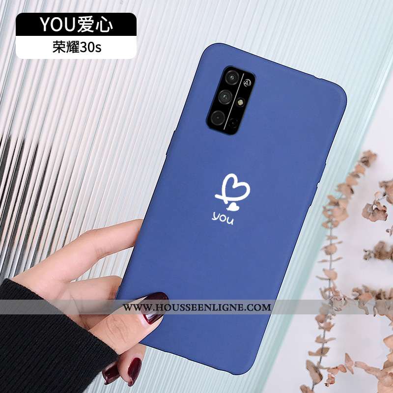 Coque Honor 30s Créatif Silicone Téléphone Portable Incassable Simple Amoureux Protection Rouge