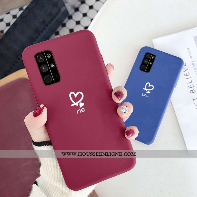 Coque Honor 30s Créatif Silicone Téléphone Portable Incassable Simple Amoureux Protection Rouge