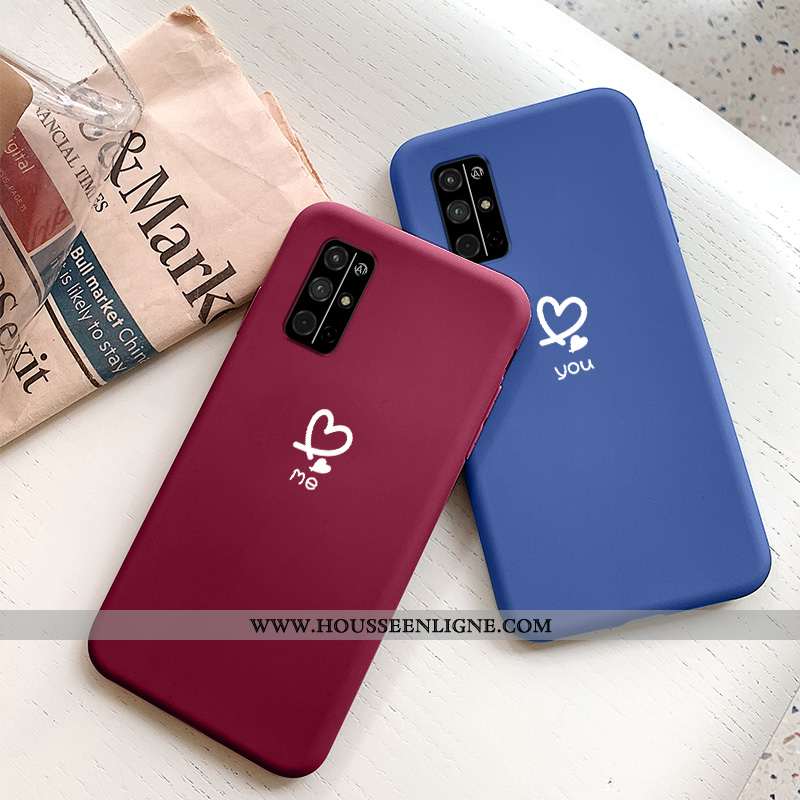 Coque Honor 30s Créatif Silicone Téléphone Portable Incassable Simple Amoureux Protection Rouge